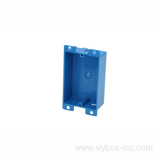 B108R-UPC Switch Outlet Box Old Work 1 Gang Blue electrical box for wall light fixture dryer single gang outlet box